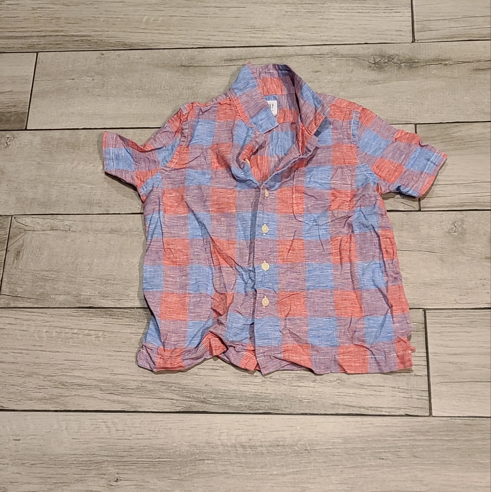 🍁Gap Kids plaid button down🧋